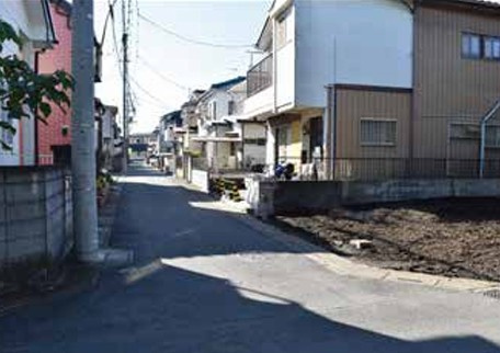 【土地】鶴ヶ島市鶴ヶ丘売地 全１区画の前面道路含む現地写真|前面道路含む現地写真です