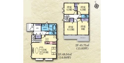 【横浜市瀬谷区本郷1丁目64-36全14棟新築戸建て】★仲介手数料無料★（大門小学校・瀬谷中学校）の間取り