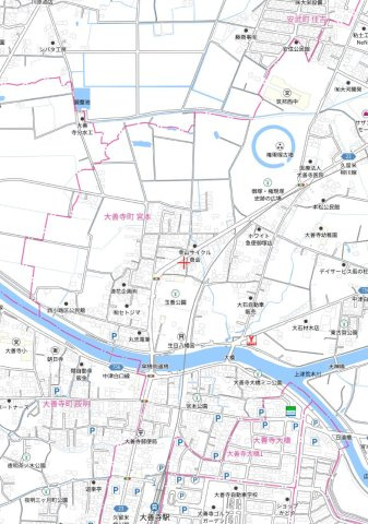 久留米市大善寺町　売り土地の地図