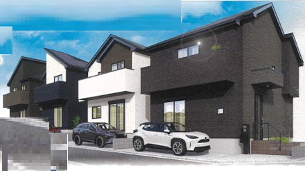 葛飾区東金町７丁目　新築戸建て　全８棟の外観パース