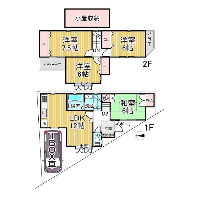 上・東柳町 中古戸建の間取り