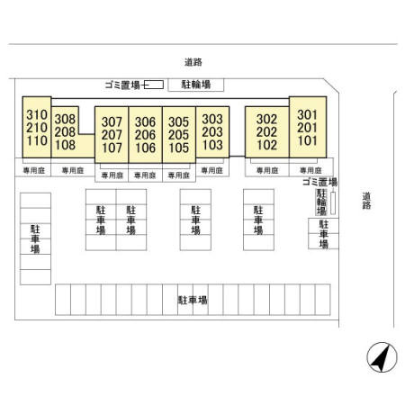 グランドゥール二の宮の区画図