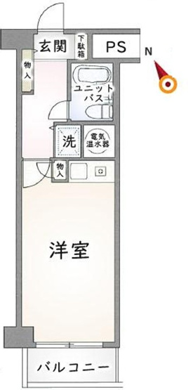 【間取り】 | ライオンズステーションプラザ大塚第2 | 南西向きのお部屋なので、陽当たり・通風良好です！