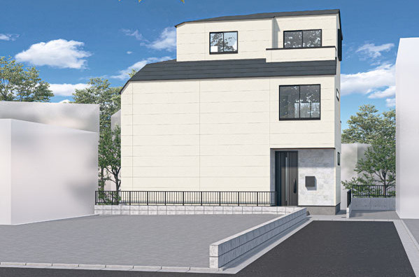 板橋区成増4丁目　カフェ風こだわり空間　限定1棟の外観パース