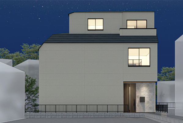 板橋区成増4丁目　カフェ風こだわり空間　限定1棟の外観パース