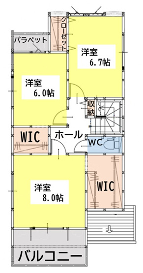 【間取り】 | 2F間取り図