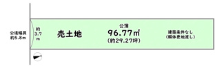 【土地図】 | 右京区梅津堤下町　建築条件なし
