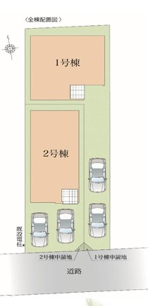 ◎茅ヶ崎市東海岸南4丁目　新築戸建　1号棟の区画図|1号棟☆