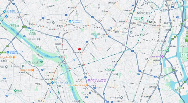 世田谷区東玉川１丁目貸家の地図