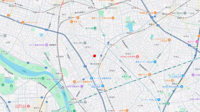 世田谷区東玉川１丁目貸家の地図