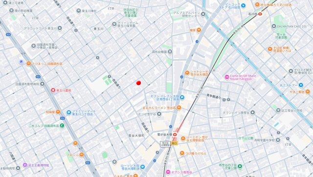 世田谷区東玉川１丁目貸家の地図