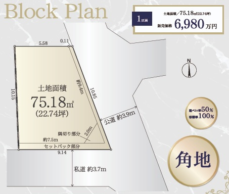 阿佐谷北3丁目・売地の土地図