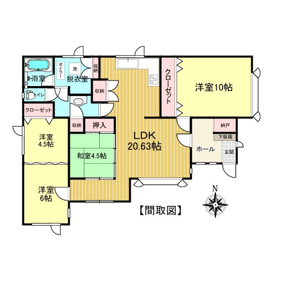 【間取り】 | 北見市東陵町１８８番地２　中古売家
