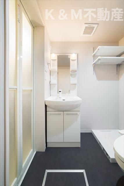 ko’olinaの洗面所|脱衣スペースもあります