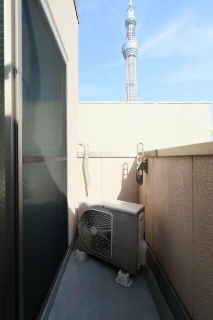 墨田区向島１丁目の賃貸マンションのバルコニー