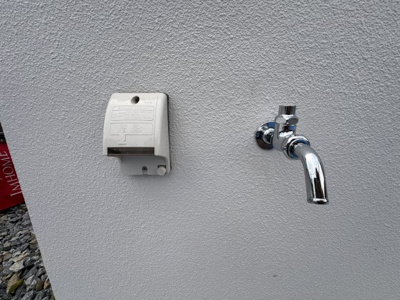 【設備】 | 中城南上原Ⅱ（全3棟）RC造新築平屋ラスト2号棟 | 2号棟　外水栓＋外コンセント付き♪