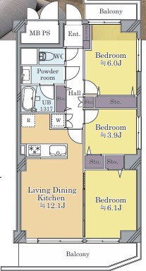 【間取り】 | ネオコーポ第2お花茶屋