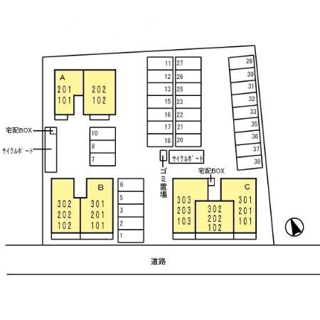 Ｆｏｒｅｓｔ　ＶａｌｌｅｙⅢ　B棟の区画図