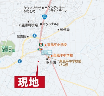 【地図】 | 八重瀬町東風平Ⅲ（全2棟）1号棟 | 地図♪