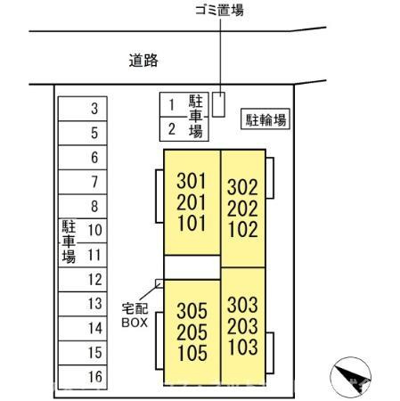 プラヴールの区画図