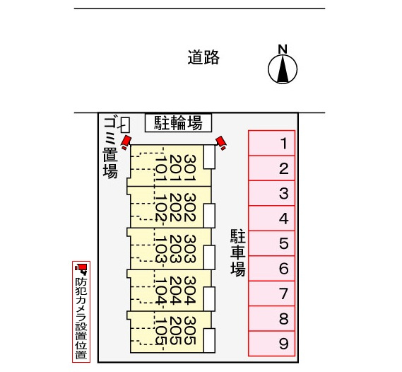 モデッサ・Kの区画図
