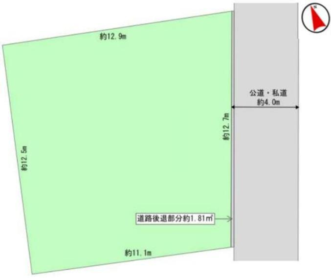 戸塚区東俣野町　土地　3190万円の区画図