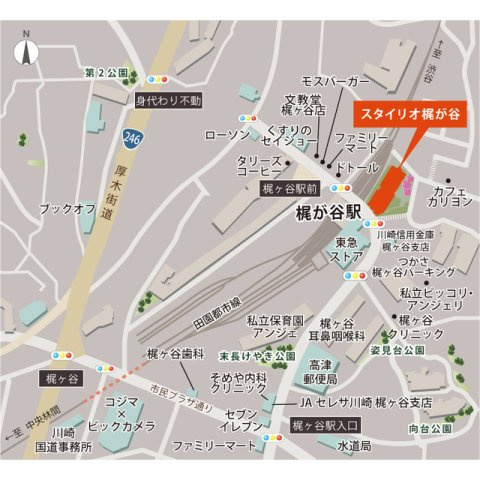 スタイリオ梶が谷の地図
