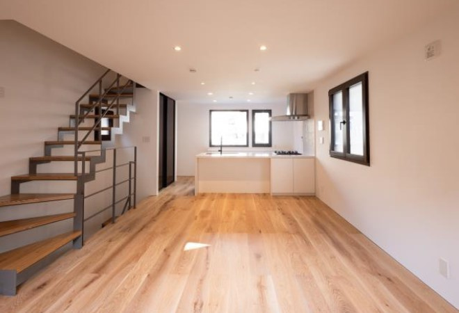 渋谷区東４丁目の居間・リビング|ゆったり過ごせるリビングです