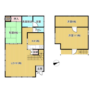 【間取り】 | 丹波篠山市栗柄ログハウス調別荘
