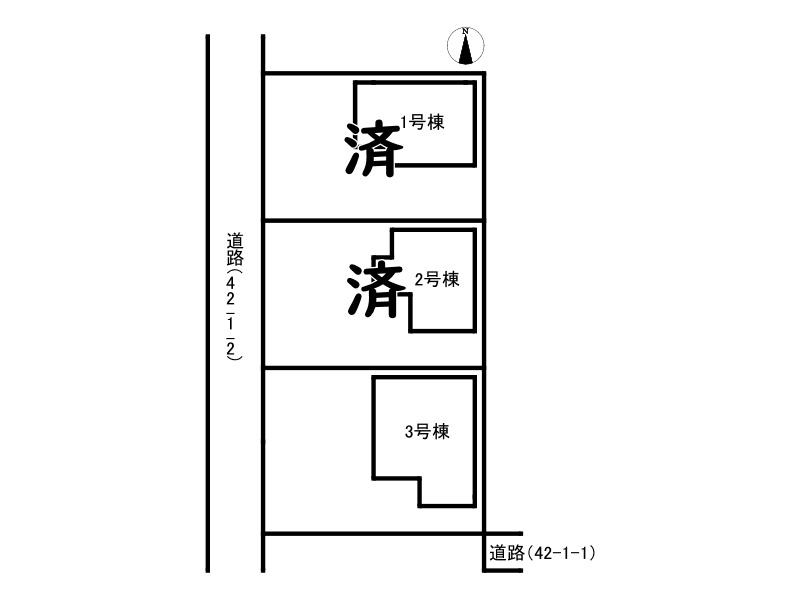 姫路市勝原区山戸3期/全3棟の区画図