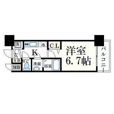 プレサンス丸の内流雅の間取り