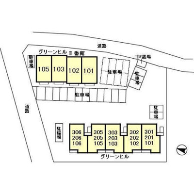 【区画図】 | グリーンヒルⅡ番館