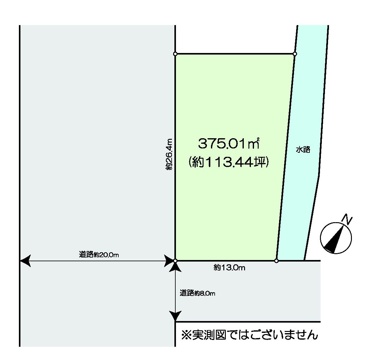 前橋市大友町二丁目　売地の土地図