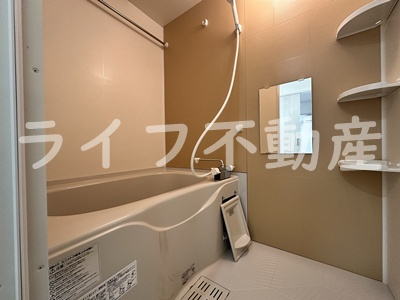 フジパレス弥刀駅北Ⅱ番館の浴室|落ち着いた空間のお風呂です
