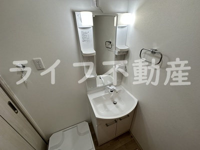 フジパレス弥刀駅北Ⅱ番館の独立洗面台|独立洗面台で身支度をすべて済ませてしまいましょう