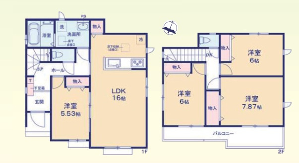 【間取り】 | 富士市松本46番　新築戸建て　A号棟