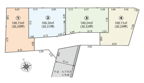 売土地　静岡市駿河区丸子６丁目の土地図