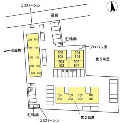 【区画図】 | コーポ母恩