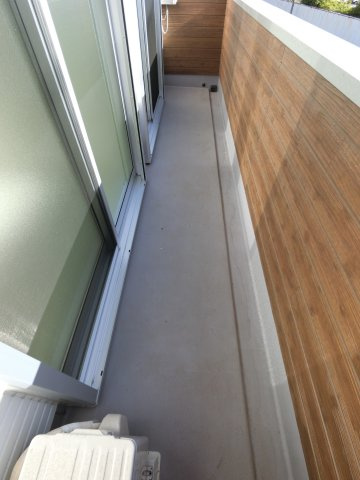 Lyk都町C棟のバルコニー