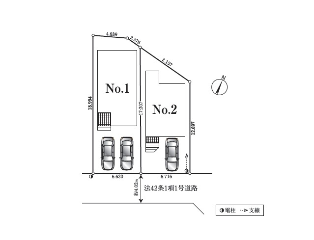 【区画図】 | 富士見市水谷東第１０　全２棟　２号棟 | 2号棟