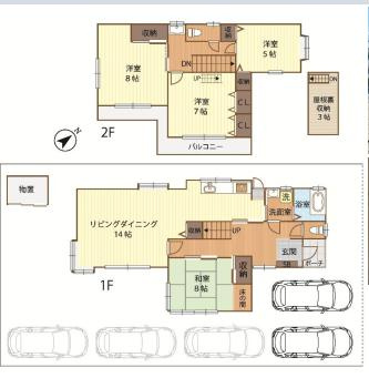 久喜市南栗橋3丁目　中古一戸建ての間取り|南栗橋駅徒歩9分！電車利用にも便利な立地♪