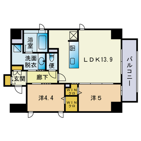 ウェルス神屋町の間取り