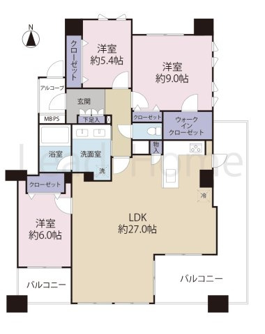 【間取り】 | ライオンズスクエア用賀