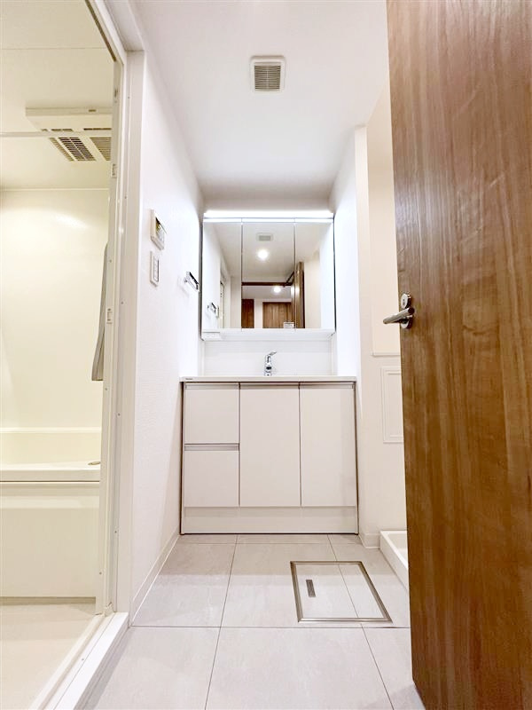 コモンヒルズ安針台山の手5番館の独立洗面台