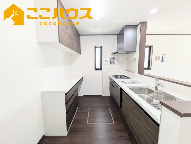 豊見城市渡橋名浜原　新築戸建て　全39区画　22号棟のキッチン|【施工例】※同施工の別物件写真
