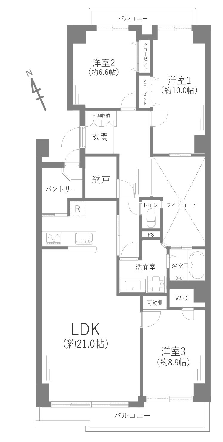 ユーカリハイツ久末の間取り
