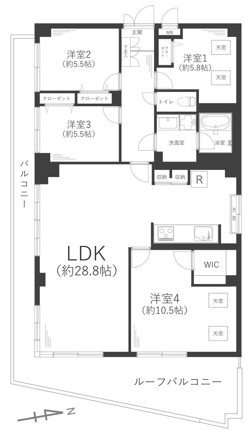 プランドール宿河原の間取り