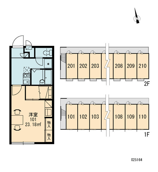 レオパレス伊吹Ⅱの区画図|画像3