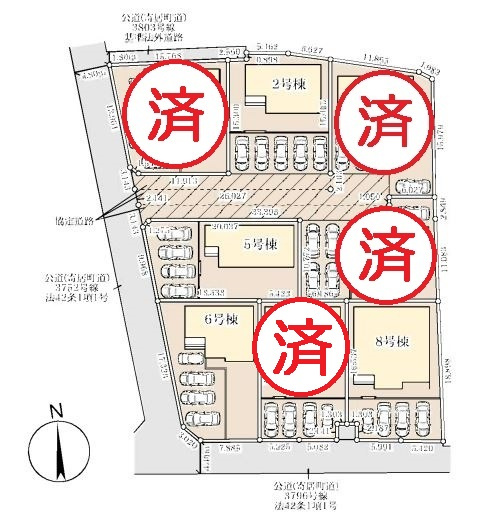 【区画図】 | リーブルガーデン．S　寄居露梨子　 | 現地区画図