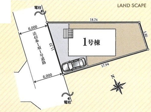 西多摩郡瑞穂町長岡4丁目　全1棟の区画図